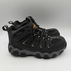 Thorogood Work Boots Womens Sz 6.5 M‎ Black Comp Safety Toe Mid Ankle 804-6292